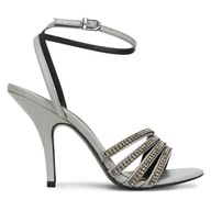 Sandały damskie - Sandały Patrizia Pepe 8X0076/L083 Srebrny - miniaturka - grafika 1
