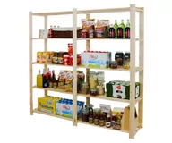 Regały - Regał Na Książki Drewniany B02R 170X170X28 5 Półek Naturalny Surowy Drewno Sosnowe Naturalny B02R_170X170X28_N0F1 / Wamar-Sosenka - miniaturka - grafika 1