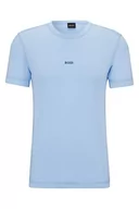 Koszulki męskie - BOSS Męski T-shirt Tokks z bawełnianego dżerseju z efektem wybielania słońca, Open Blue460, S - miniaturka - grafika 1