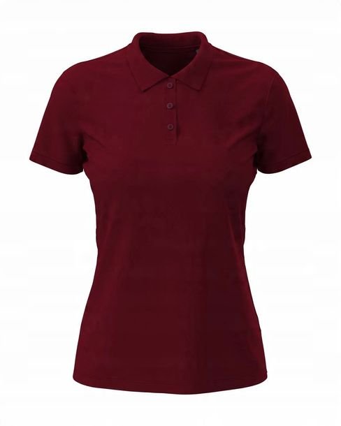 Koszulka damska T-shirt Polówka Stedman ST9160 Bordeaux DUŻY ROZMIAR 3XL