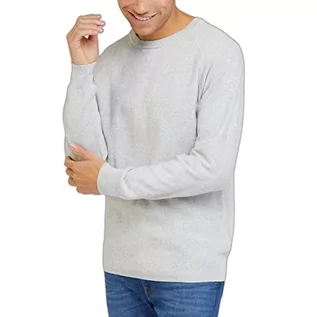 Bluzy męskie - Lee Męska bluza Raglan Crew Knit Sweater, Grey MLE, Large, Grey Mele, L - grafika 1