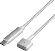 Kable USB - Kabel USB LogiLink USB-C - MagSafe 2 1.8 m Srebrny (PA0226) - miniaturka - grafika 1