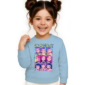 Bluzy dla dziewczynek - BLUZA DZIECIĘCA K-POPOWE ŁOWCZYNIE DEMONÓW HUNTRIX 134-140 BAWEŁNIANA - miniaturka - grafika 1