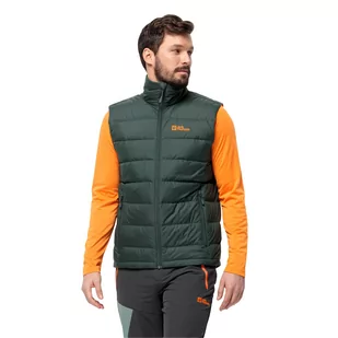 Kamizelka puchowa Jack Wolfskin ATHER DOWN VEST M black olive - M - Kamizelki męskie - miniaturka - grafika 1