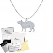 Łańcuszki - Naszyjnik Srebrny z KAPIBARĄ Łańcuszek SREBRO 925 Prezent Biżuteria GRAWER - miniaturka - grafika 1
