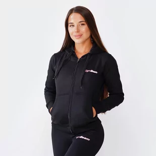 GymBeam Damska bluza Zipper Hoodie Black - Bluzy sportowe damskie - miniaturka - grafika 1