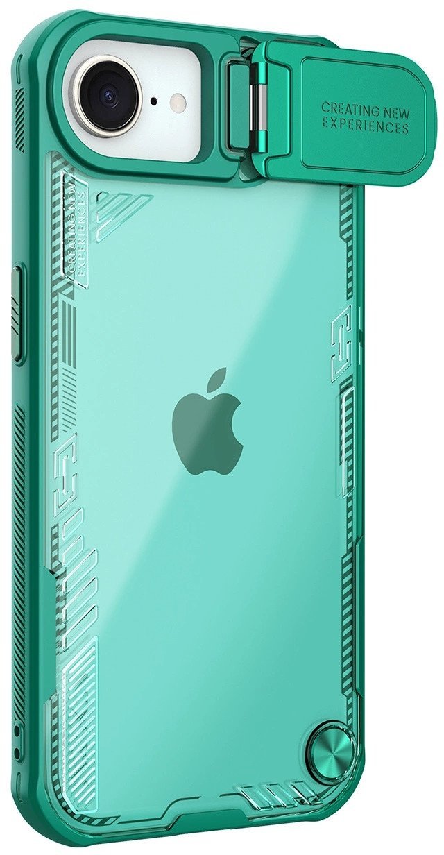 Etui Nillkin Iceblade Prop z osłoną obiektywu i podstawką na iPhone 16e - zielone
