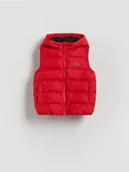 Kombinezony dla dzieci - Reserved - Pikowana kamizelka z kapturem - czerwony - miniaturka - grafika 1