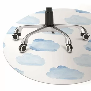 Podkładka pod krzesło obrotowe Chmury fi100 cm - Podnóżki, podpórki, podkładki - miniaturka - grafika 1