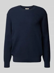 Sweter o kroju relaxed fit z efektem dzianiny model ‘Texture’ - Swetry męskie - miniaturka - grafika 1