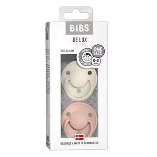 BIBS de Lux One Size 2 - Pack Ivory & Blush Smoczek Uspokajający Silikonowy - Smoczki uspokajające - miniaturka - grafika 1