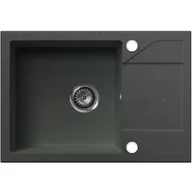 Zlewozmywaki - EOS Zlewozmywak granitowy ADRIA szary metalik (z ociekaczem) - miniaturka - grafika 1