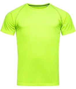 Koszulka T-shirt, Żółta, Sportowa, ACTIVE-DRY Poliester, Raglanowe Rękawy, Jaskrawa - Stedman - Koszulki męskie - miniaturka - grafika 1