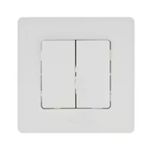 Wyłączniki światła i elektryczne - Legrand Włącznik podwójny NILOE ECO biały - miniaturka - grafika 1
