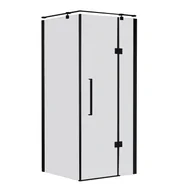 Kabiny prysznicowe - Kabina prysznicowa narożna kwadratowa prawa Fresh Prime 90x90x200cm czarna Sea-Horse - miniaturka - grafika 1