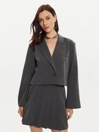 Marynarki i żakiety damskie - Karen by Simonsen Marynarka Ro 10105152 Szary Loose Fit - miniaturka - grafika 1