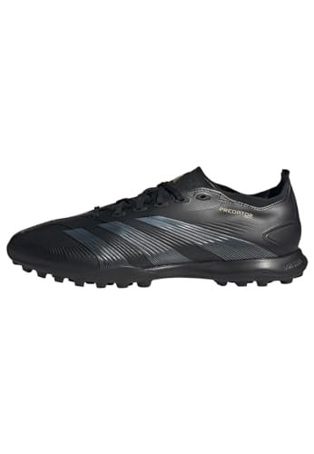 adidas Buty piłkarskie Predator League unisex, Rdzeń, czarny, węglowy, złoty, spotykany, 41 1/3 EU
