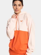 Bluzy damskie - Roxy Bluza Ess Nrj Cbk Hoo Otlr ERJFT04673 Écru Regular Fit - miniaturka - grafika 1