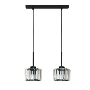 Lampa Wisząca Sufitowa Zwis Listwa Led Kryształowy Klosz Glamour 2xE27