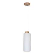Lampy sufitowe - Britop Loftowa LAMPA wisząca ZEFIR 113860174 skandynawska OPRAWA zwis szklany przezroczysty drewno - miniaturka - grafika 1