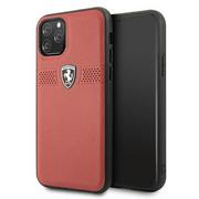 Etui i futerały do telefonów - Ferrari FEOBAHCN58RE iPhone 11 Pro 5,8" czerwony/red hardcase Off Track Leather FER000513-0 - miniaturka - grafika 1