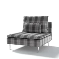 Pokrowce na meble - Dekoria pl pl Pokrowiec na moduł Söderhamn 1-osobowy krata szaro-grafitowa 93 x 99 x 83 cm Edinburgh 1007-115-75 - miniaturka - grafika 1