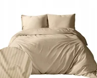 Pościel - POŚCIEL 180X200 ADAMASZEK BAWEŁNA 100% PURE PIASKOWY BEŻ - miniaturka - grafika 1