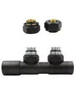 Zawory i kraniki - Zawór regulacyjny 50mm TWINS czarny strukturalny lewy Pex - miniaturka - grafika 1