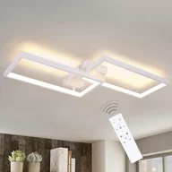 Lampy sufitowe - ZMH LED lampa sufitowa biały salon ściemnialna z pilotem metal 40W do sypialni jadalni salonu gabinetu przedpokoju - miniaturka - grafika 1