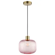 Lampy sufitowe - Lampa wisząca Dipsy różowa E27 Inspire - miniaturka - grafika 1