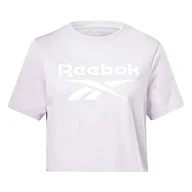 Koszulki i topy damskie - Reebok Damska koszulka Identity Crop, niebieska, XS, NIEBIESKI, M - miniaturka - grafika 1