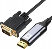 Złącza, przejściówki, adaptery - CO2 KABEL HDMI - VGA ADAPTER PRZEJŚCIÓWKA KONWERTER FULL HD 1080P 60HZ 1M - miniaturka - grafika 1