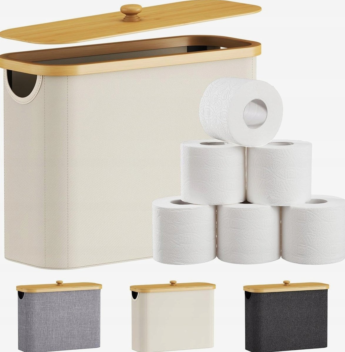 KOSZ NA PAPIER TOALETOWY 9 ROLEK POJEMNIK ORGANIZER ŁAZIENKOWY STYLOWY
