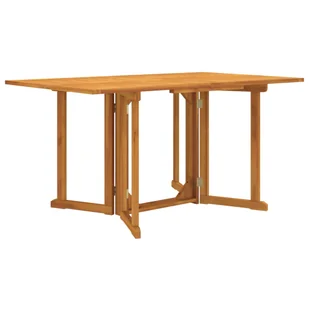 vidaXL Składany stół ogrodowy, 150x90x75 cm, lite drewno tekowe - Stoły ogrodowe - miniaturka - grafika 1