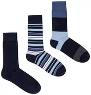 Skarpetki męskie - Pepe Jeans Męski Colorblck Stp Cr 3P, niebieski (niebieski), 41, niebieski (niebieski) - miniaturka - grafika 1
