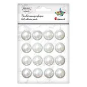 Zabawki kreatywne - Perełki samoprzylepne 20mm perłowe 16szt - miniaturka - grafika 1