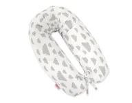 Poduszki do karmienia - Poduszka Ciążowa Longer Dla Kobiet W Ciąży Do Spania - Chmurki Szare - miniaturka - grafika 1