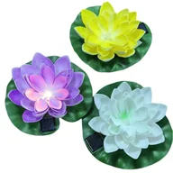 Lampy ogrodowe - Lampka solarna lilia wodna 17,5 x 16,5 x 6,5 cm mix - miniaturka - grafika 1