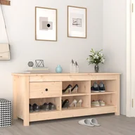 Szafki na buty - Lumarko Szafka na buty, 110x38x45,5 cm, lite drewno sosnowe - miniaturka - grafika 1
