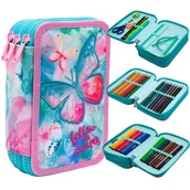 Piórniki - Piórnik Potrójny Z Wyposażeniem Coolpack Jumper 3 Motyl - miniaturka - grafika 1