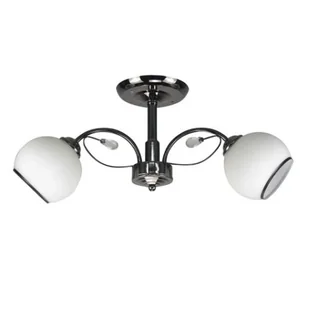 GRAPHITE LAMPA SUFITOWA CZARNY PERŁOWY 2X40 E27 KLOSZ BIAŁY - Lampy sufitowe - miniaturka - grafika 1