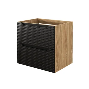 Szafka łazienkowa pod umywalkę Comad Luxor 60 cm czarny mat/jasne drewno 82-60-2S - Szafki łazienkowe - miniaturka - grafika 1