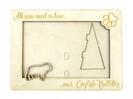 Ramki na zdjęcia - Buldog angielski ramka na zdjęcie z psem grawer - miniaturka - grafika 1