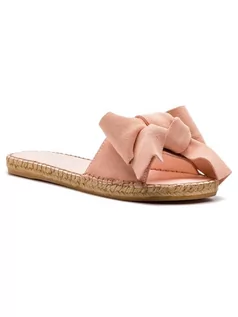 Klapki i japonki damskie - Manebi Espadryle Sandals With Bow W 1.4 J0 Różowy - grafika 1