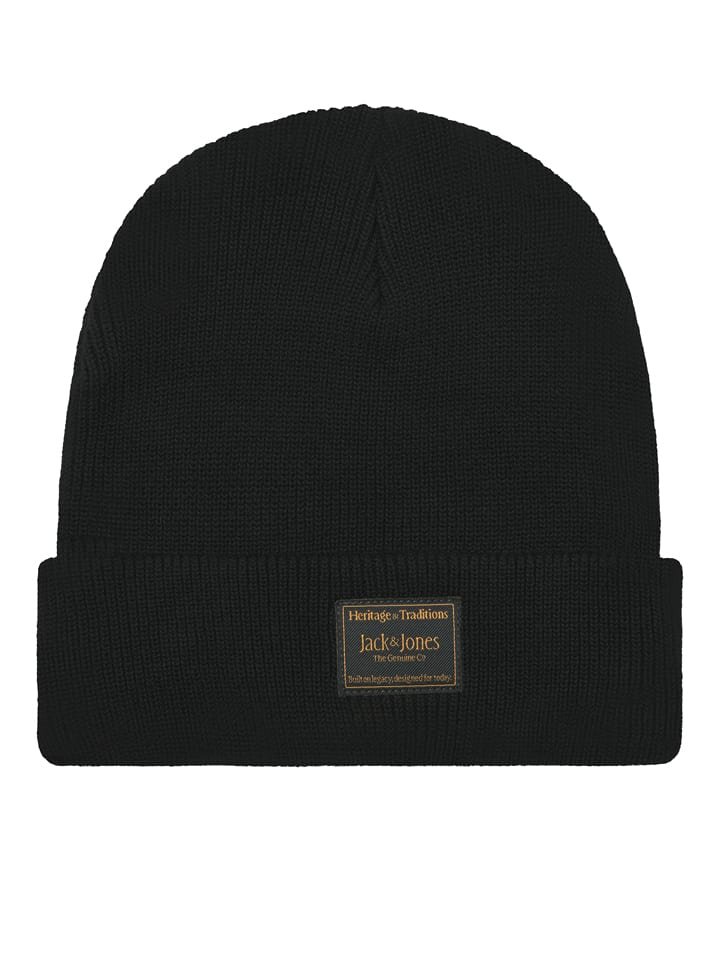 Jack & Jones Czapka w kolorze czarnym