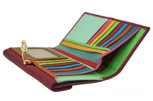 Duży portfel ze złotym zapięciem - Fuksja - Portfele - miniaturka - grafika 7