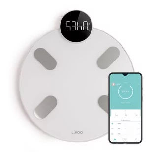 Inteligentna waga cyfrowa z Bluetooth, biała Lumarko! - Wagi łazienkowe - miniaturka - grafika 2