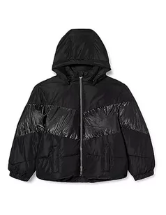 NAME IT Dziewczęca kurtka puchowa NKFMILLE Block FOIL NOOS kurtka buforowa, czarna, 152, Schwarz, 152 cm - Kurtki i płaszcze dla dziewczynek - miniaturka - grafika 1