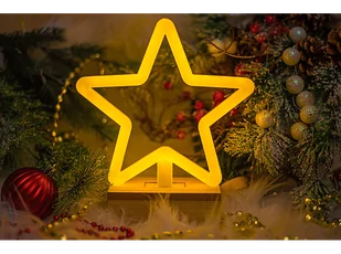 Neon FOREVER TF1 Wood Stand LED Gwiazda Biała ciepła FLNW04 - Ozdoby bożonarodzeniowe - miniaturka - grafika 1