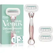 Maszynki do golenia i wkłady - Gillette Venus Deluxe Smooth Sensitive maszynka do golenia maszynka do golenia 1 szt. + wymienne głowice 2 szt. dla kobiet - miniaturka - grafika 1